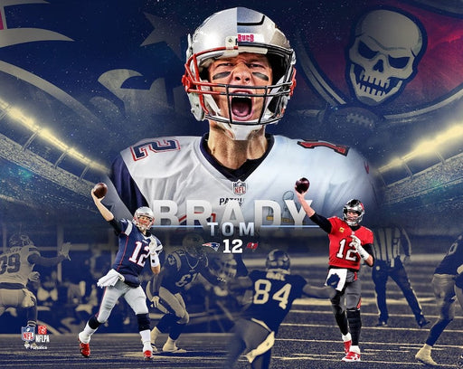 Tom Brady New England Patriots & Tampa Bay Buccaneers 8" x 10" Collage Football Photo - for just $9.99! 