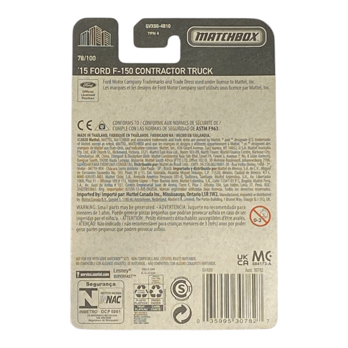 Matchbox '15 Ford F-150 Contactor Truck - Matchbox Series 78/100 - for just $1.89! 