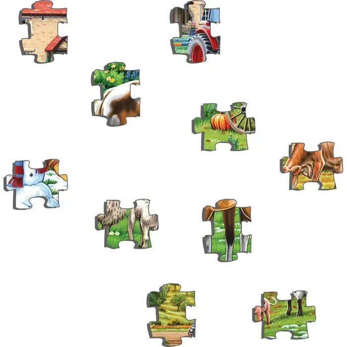 Four Season at the Farm 140 Piece Tray Jigsaw Puzzle Larsen - for just $11.99! 