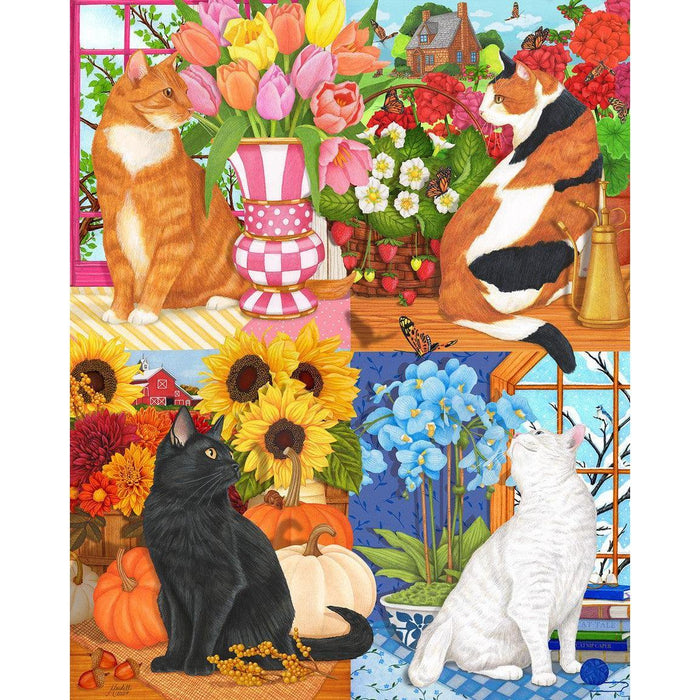 Four Seasons of Cats 1000 Piece Jigsaw Puzzle Springbok - for just $19.99! 