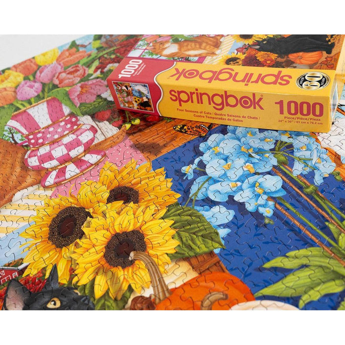 Four Seasons of Cats 1000 Piece Jigsaw Puzzle Springbok - for just $19.99! 