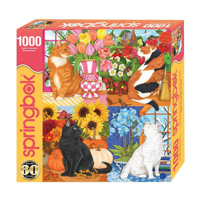 Four Seasons of Cats 1000 Piece Jigsaw Puzzle Springbok - for just $19.99! 