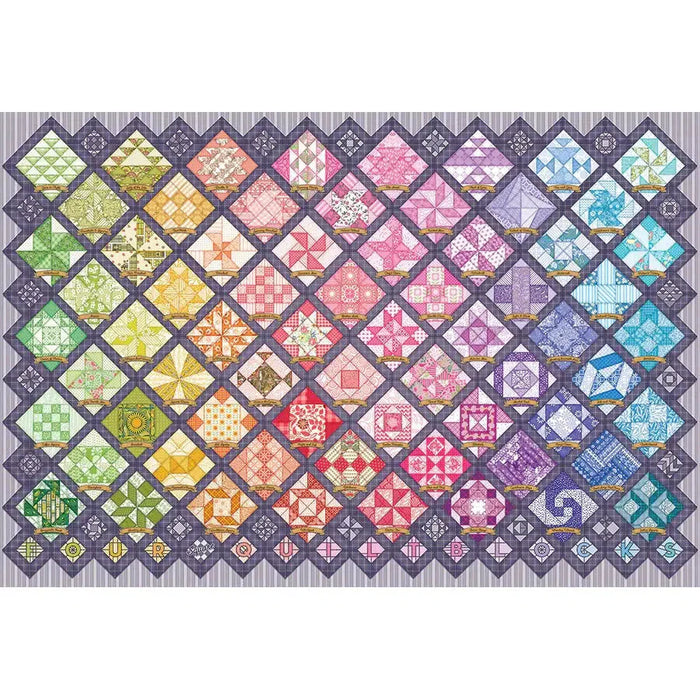 Four Square Quilt Blocks 2000 Piece Jigsaw Puzzle Cobble Hill - for just $29.99! 