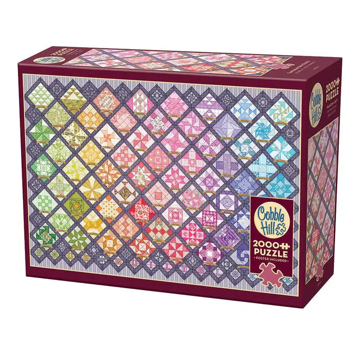 Four Square Quilt Blocks 2000 Piece Jigsaw Puzzle Cobble Hill - for just $29.99! 