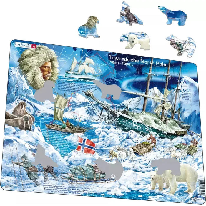 Fram Towards the North Pole 65 Piece Tray Jigsaw Puzzle Larsen - for just $11.99! 