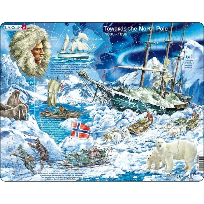 Fram Towards the North Pole 65 Piece Tray Jigsaw Puzzle Larsen - for just $11.99! 