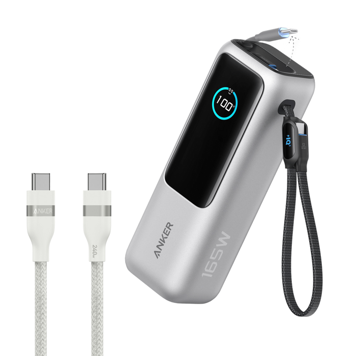 Anker Laptop Power Bank (25K, 165W, Built-In and Retractable Cables) - for just $119.99! 