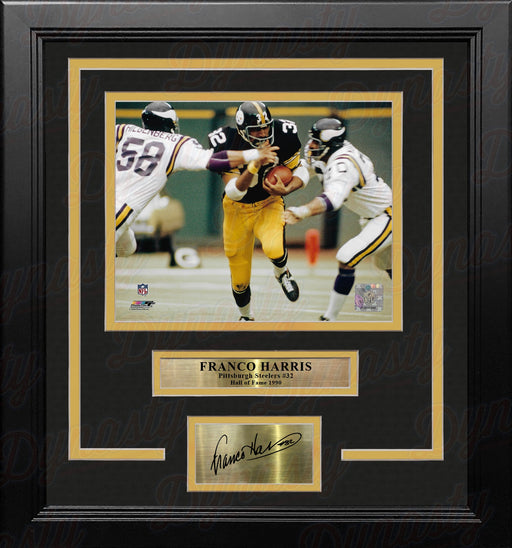 Franco Harris v. Vikings Pittsburgh Steelers 8" x 10" Framed Photo with Engraved Autograph - for just $99.99! 