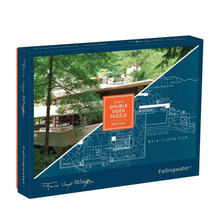 Frank Lloyd Wright Fallingwater Double-Sided 500 Piece Jigsaw Puzzle Galison - for just $17.99! 