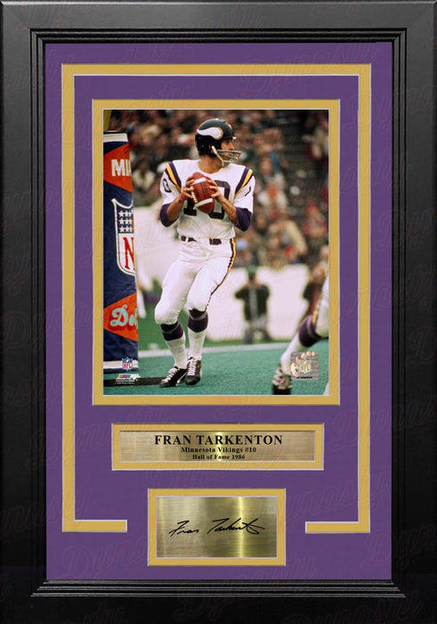 Fran Tarkenton in Action Minnesota Vikings 8" x 10" Framed Football Photo with Engraved Autograph - for just $79.99! 