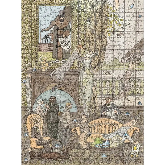 Frawgge Mfrg. Co. by Edward Gorey 1000 Piece Jigsaw Puzzle Pomegranate - for just $24.99! 