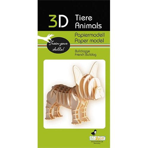 French Bulldog Dog 3D Cardboard Model Kit Fridolin - for just $5.99! 