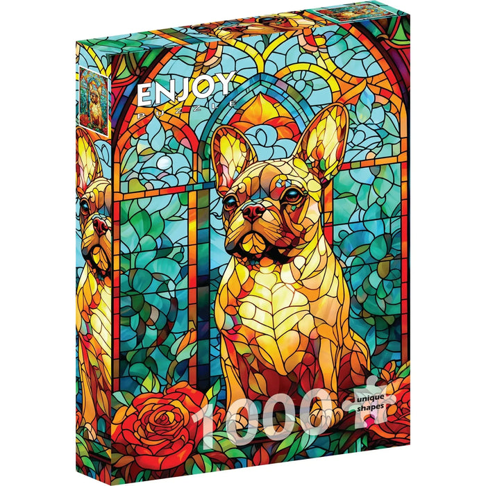 French Bulldog Stained Glass 1000 Piece Jigsaw Puzzle Enjoy - for just $24.99! 