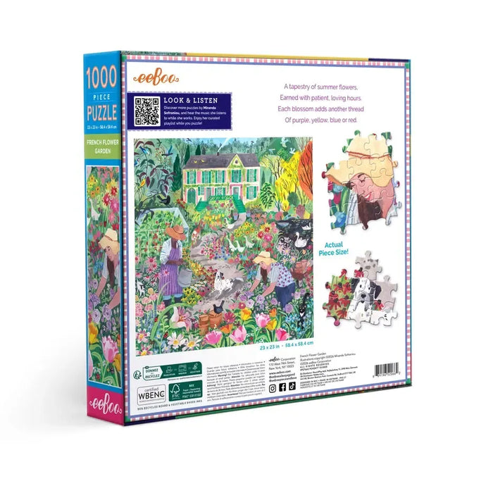 French Flower Garden 1000 Piece Jigsaw Puzzle eeBoo - for just $26.99! 
