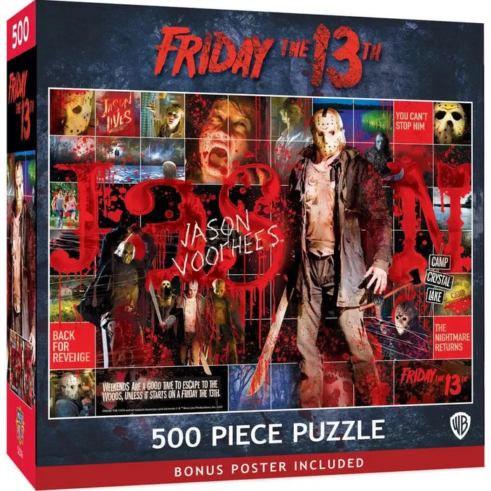 Friday the 13th Jason Movie Collage 500 Piece Jigsaw Puzzle MasterPieces - for just $16.99! 