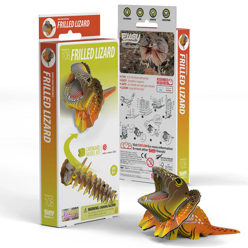Frilled Lizard 3D Cardboard Model Kit Eugy - for just $11.99! 