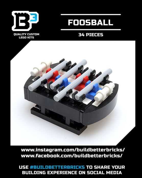 Foosball Table B3 Customs Arcade Building made using LEGO parts - Just $9.99! Shop now at Retro Gaming of Denver