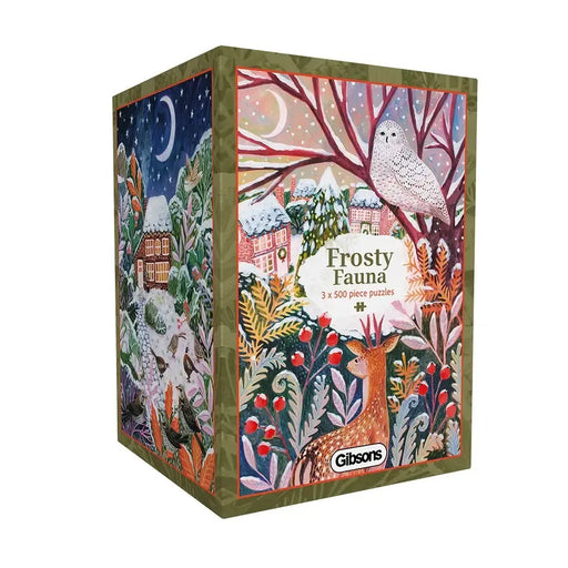 Frosty Fauna Set of 3 500 Piece Jigsaw Puzzle Gibsons - for just $34.99! 