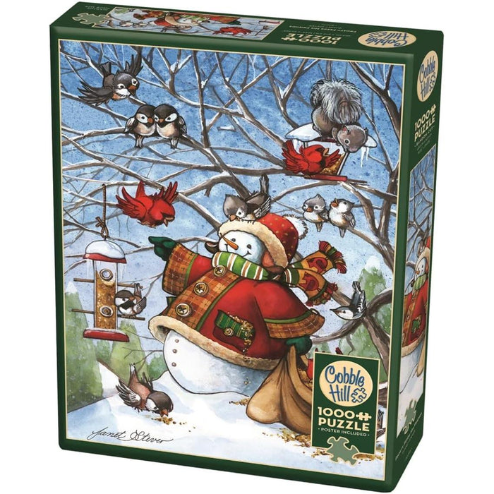 Frosty Feeds His Friends 1000 Piece Jigsaw Puzzle Cobble Hill - for just $19.99! 