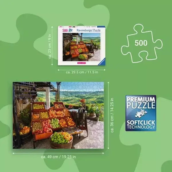 Fruit & Vegetable Market Croatia 500 Piece Jigsaw Puzzle Ravensburger - for just $19.99! 