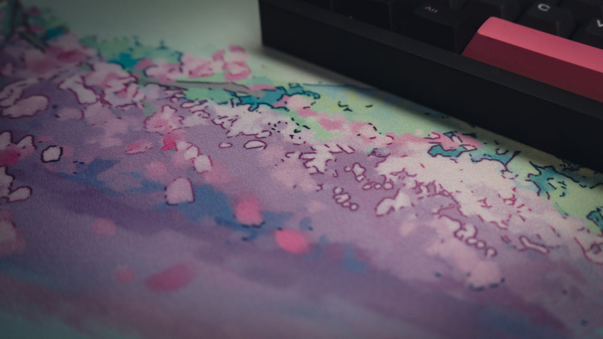 "Fuji Bloom" — Cherry Blossom Deskmat - for just $49.95! 
