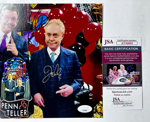 Penn & Teller Signed Entertainer Comedy Vegas Magician 8x10 Photo With JSA COA - for just $50! 