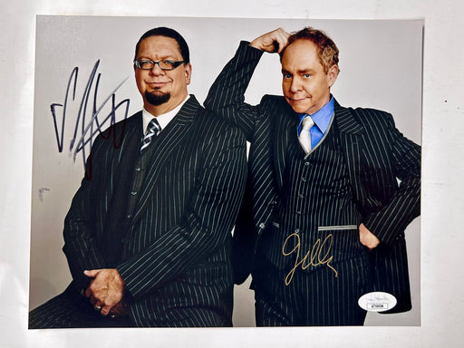 Penn & Teller Signed Entertainer Comedy Vegas Magician 8x10 Photo With JSA COA - for just $50! 