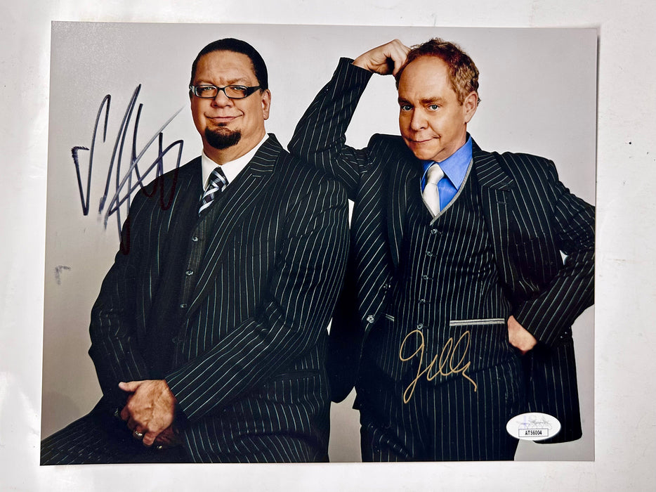 Penn & Teller Signed Entertainer Comedy Vegas Magician 8x10 Photo With JSA COA - for just $50! 