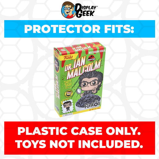 Pop Protector for Jurassic Park Dr. Ian Malcolm FunkO's Cereal Box - Just $13.99! Shop now at Retro Gaming of Denver