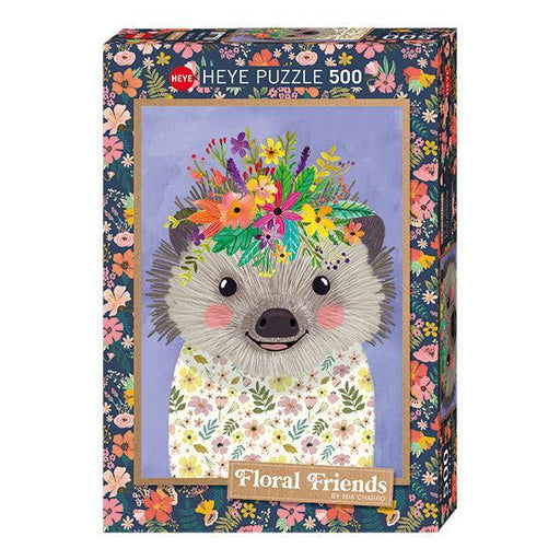 Funny Hedgehog Floral Friends 500 Piece Jigsaw Puzzle Heye - for just $19.99! 