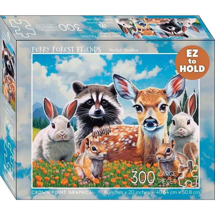 Furry Forest Friends 300 Piece Soft Touch Jigsaw Puzzle Crown Point - for just $17.99! 