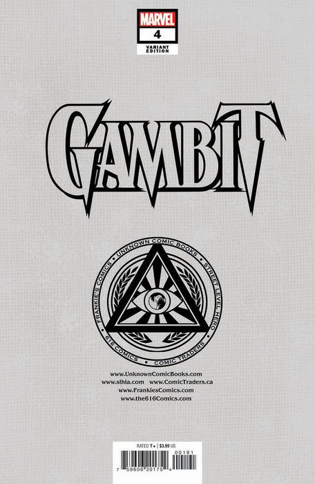 Gambit #4 Unknown Comics Tony Daniel Exclusive Virgin Var (10/12/2022) - for just $20! 