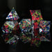 Garden Bouquet (Blue) Sharp-Edged Resin Dice Set - Just $39.99! Shop now at Retro Gaming of Denver