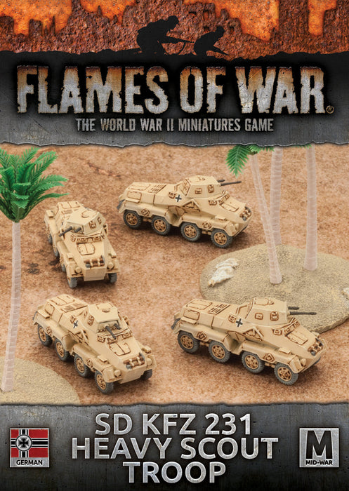 Flames of War: German SD KFZ 231 Heavy Scout Troop (Mid War-Afrika Korps) - for just $47! 