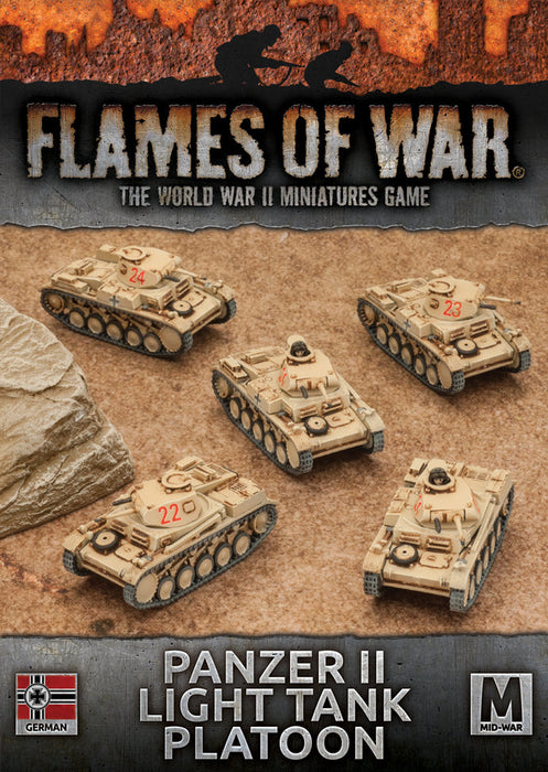 Flames of War:  German Panzer II Tank Platoon (Mid War-Afrika Korps) - for just $54! 