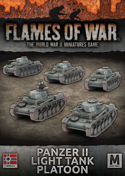 Flames of War: German Panzer II Light Tank Platoon (Mid War) - for just $54! 