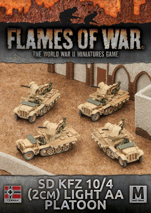 Flames of War: German SD KFZ 10/4 Light AA Platoon (Mid War-Afrika Korps) - for just $47! 