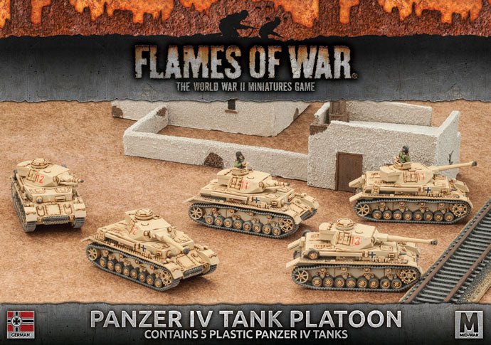Flames of War: German Panzer IV Platoon (Mid War-Afrika Korps) - for just $50! 