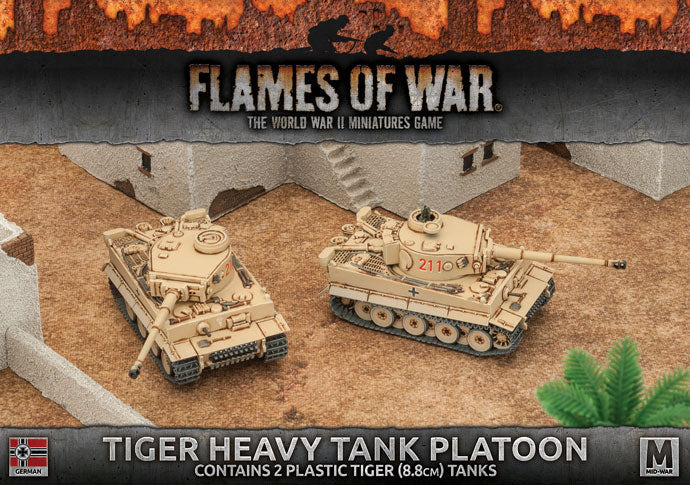 Flames of War: German Tiger Heavy Tank Platoon (Mid War-Afrika Korps) - for just $18! 
