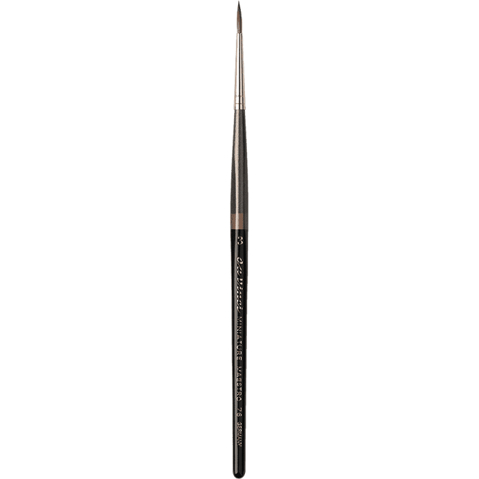 Da Vinci: Miniature Maestro - Kolinsky Red Sable Brush - Series 76 - Size 3 - Round, Short and Pointed - for just $36! 