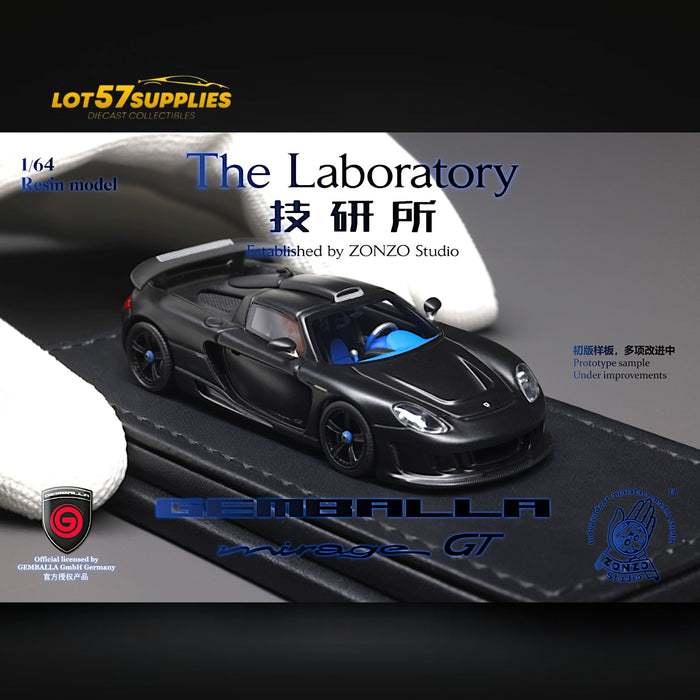 The Laboratory X ZONZO Gemballa Mirage GT MATTE BLACK 1:64 Resin - for just $119.99! 
