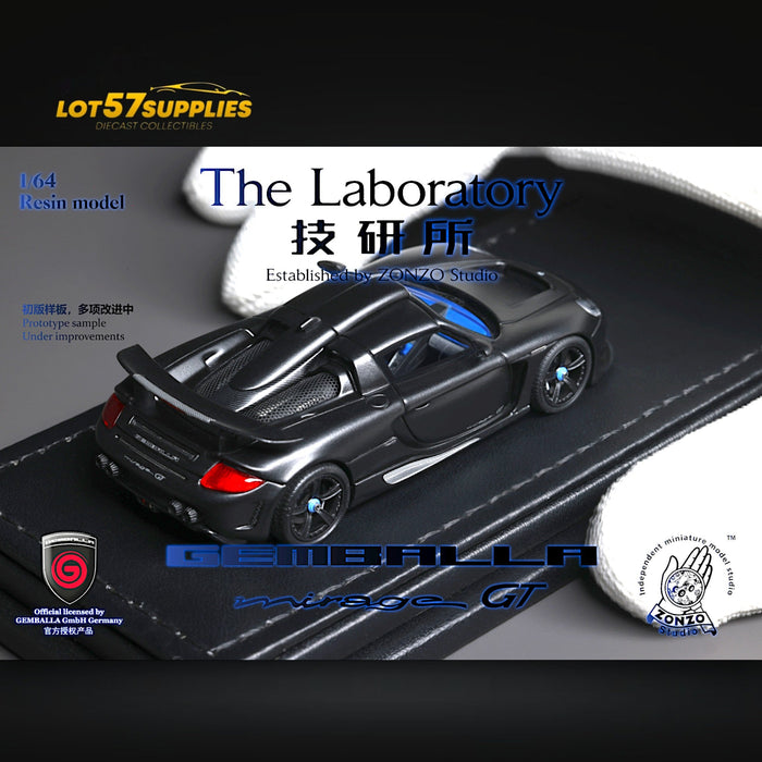 The Laboratory X ZONZO Gemballa Mirage GT MATTE BLACK 1:64 Resin - for just $119.99! 