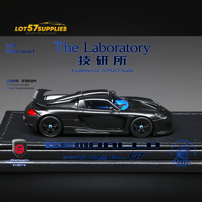 The Laboratory X ZONZO Gemballa Mirage GT MATTE BLACK 1:64 Resin - for just $119.99! 