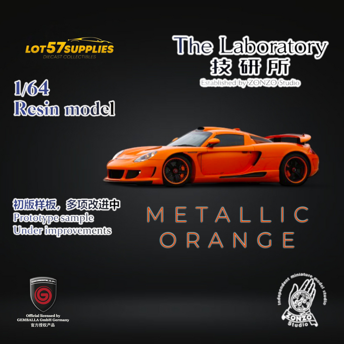 The Laboratory X Gemballa Mirage GT Metallic Orange 1:64 Resin - for just $114.99! 