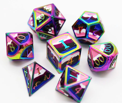 Genderfluid Pride Flag - Metal RPG Dice Set - for just $54.99! 