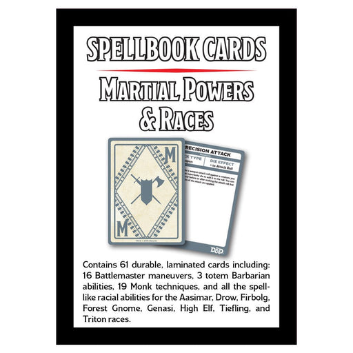 D&D Spellbook Cards: Martial Powers & Races - for just $10.99! 