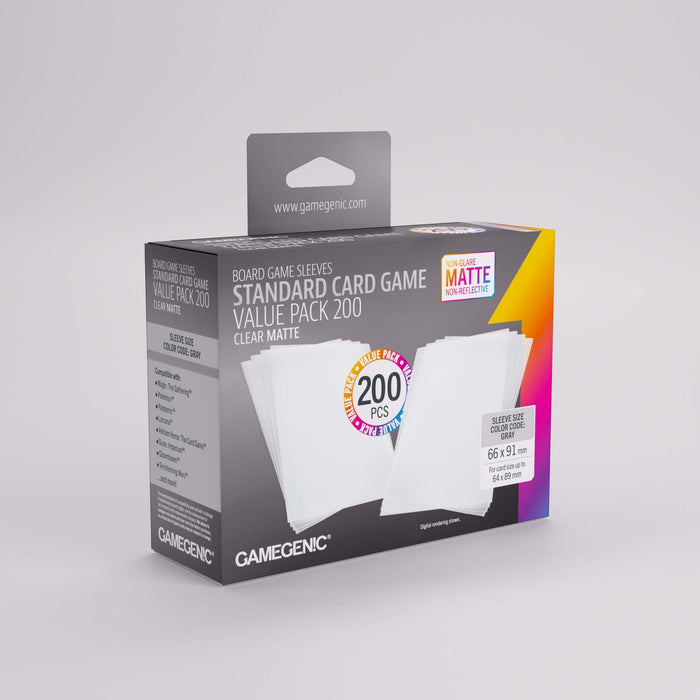 Gamegenic Matte Sleeves Standard Card Game-Size Value Pack 200 - for just $11.49! 