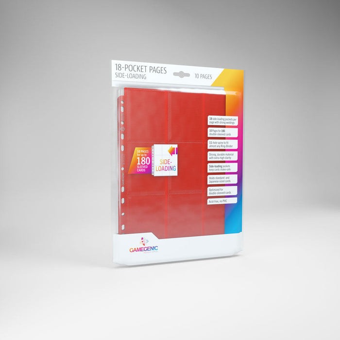 GameGenic Sideloading 18-Pocket Pages - 10 pack - Red - Just $5.99! Shop now at Retro Gaming of Denver