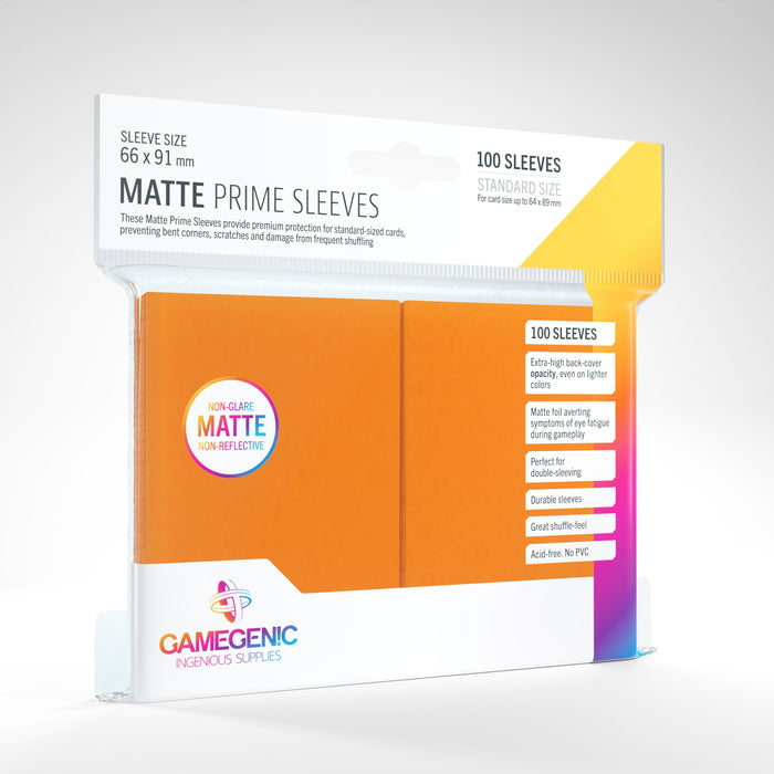 GameGenic Matte Prime Card Sleeves: Orange - Just $7.49! Shop now at Retro Gaming of Denver