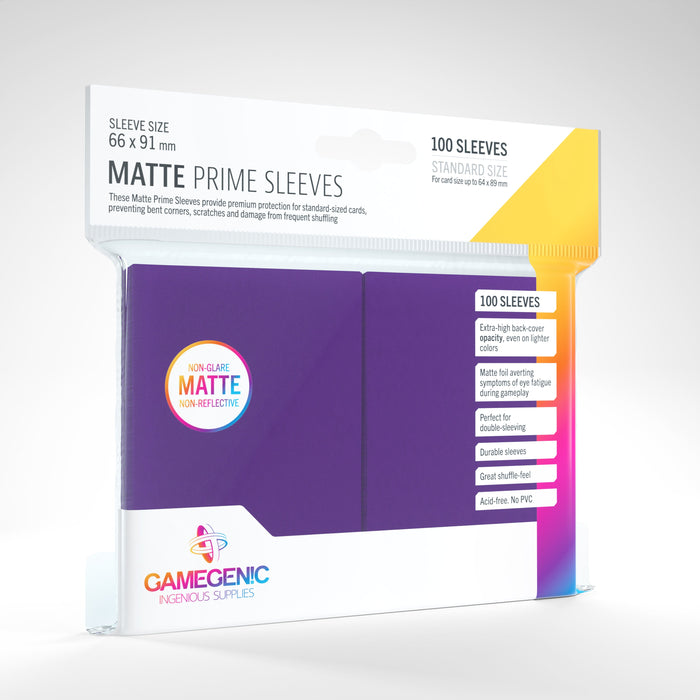 GameGenic Matte Prime Card Sleeves: Purple - Just $7.49! Shop now at Retro Gaming of Denver